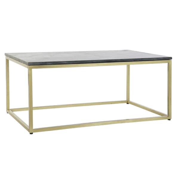 Sofabord DKD Home Decor Sort Gylden Marmor Jern 100 x 61 x 43 cm