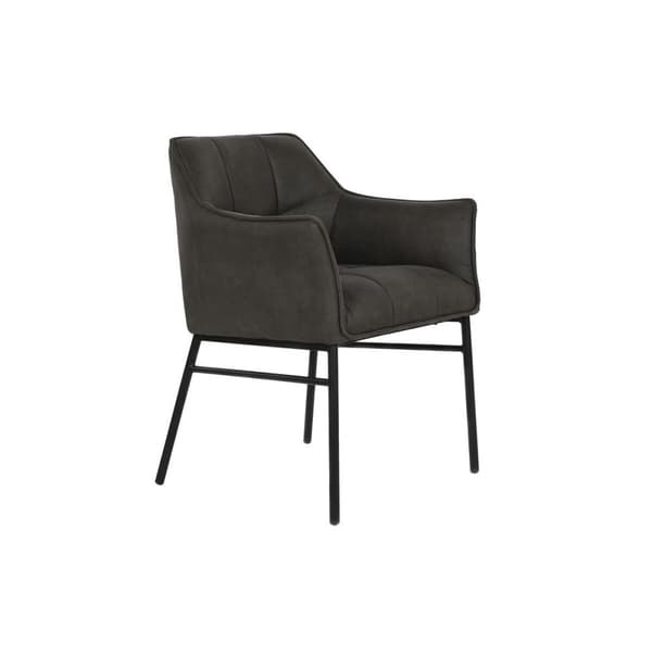 Stol DKD Home Decor Sort Mørkebrun Mørkegrå 60 x 60 x 84 cm