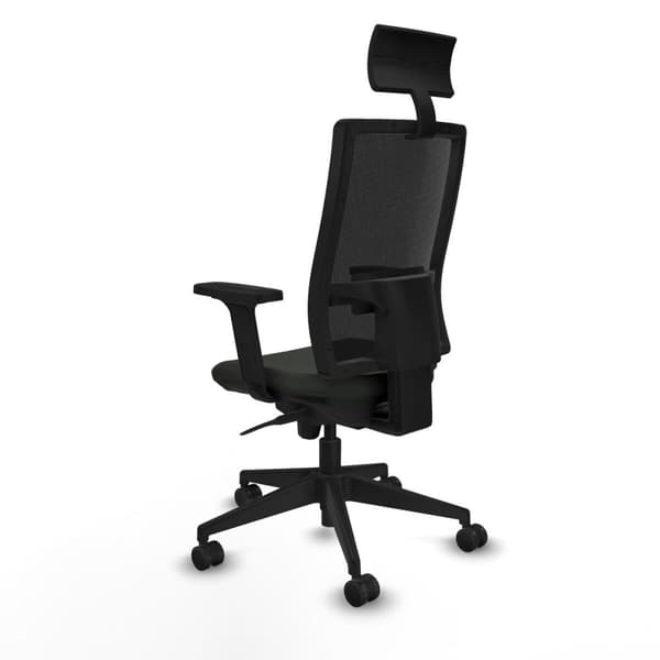 Kontorstol med hovedgærde Piqueras y Crespo 2D066N1 Sort