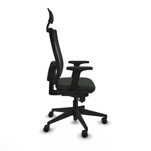 Kontorstol med hovedgærde Piqueras y Crespo 2D066N1 Sort