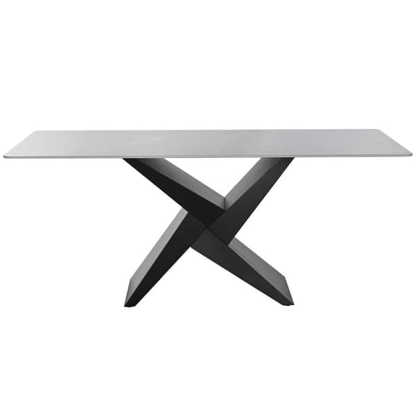 Spisebord Home ESPRIT Sort Metal Keramik 180 x 90 x 75 cm