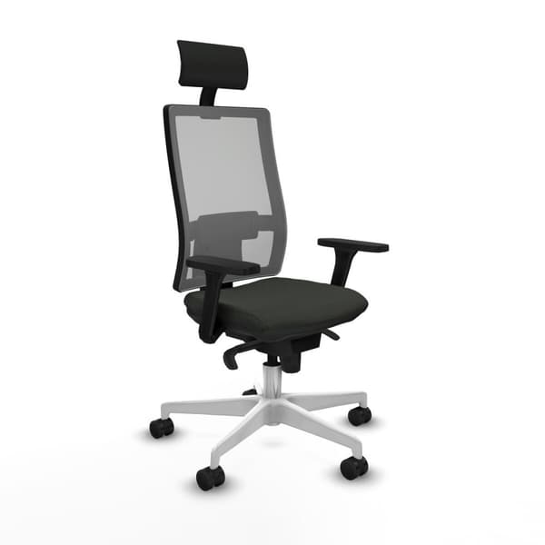 Kontorstol med hovedgærde Piqueras y Crespo 3D026N1 Sort