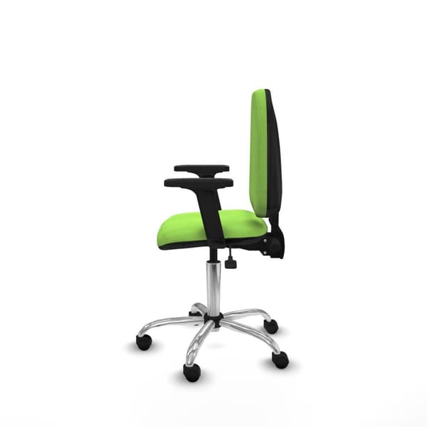 Kontorstol Piqueras y Crespo Aýna AS bali pistacho brazos 2D base cromada ruedas nailon 50mm Pistacie