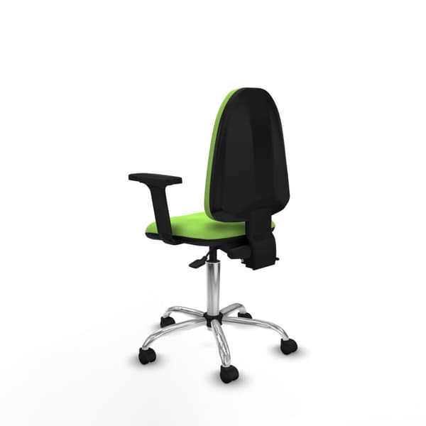 Kontorstol Piqueras y Crespo Aýna AS bali pistacho brazos 2D base cromada ruedas nailon 50mm Pistacie