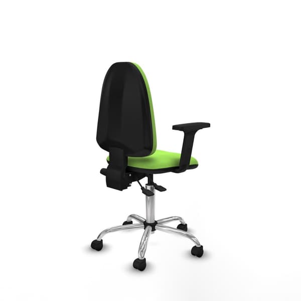Kontorstol Piqueras y Crespo Aýna AS bali pistacho brazos 2D base cromada ruedas nailon 50mm Pistacie