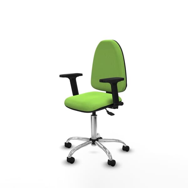 Kontorstol Piqueras y Crespo Aýna AS bali pistacho brazos 2D base cromada ruedas nailon 50mm Pistacie