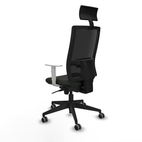 Kontorstol med hovedgærde Piqueras y Crespo 4B066G1 Sort