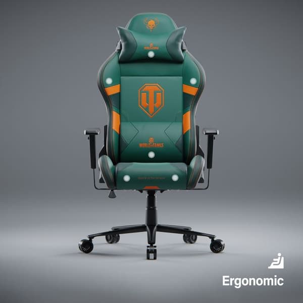 Diablo X-One 2.0 Gaming Chair Gamer Fåtölj Kontorssits Justerbara armstöd Ergonomisk design (World of Tanks, Normal)