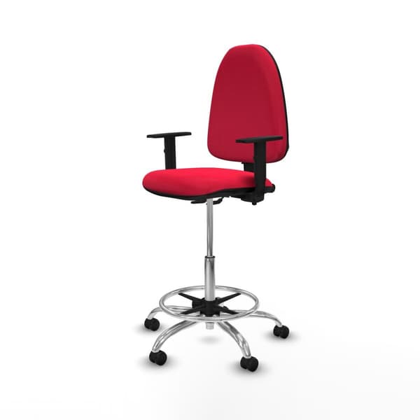Kontorsstol Piqueras y Crespo B1D05RF Röd Hög