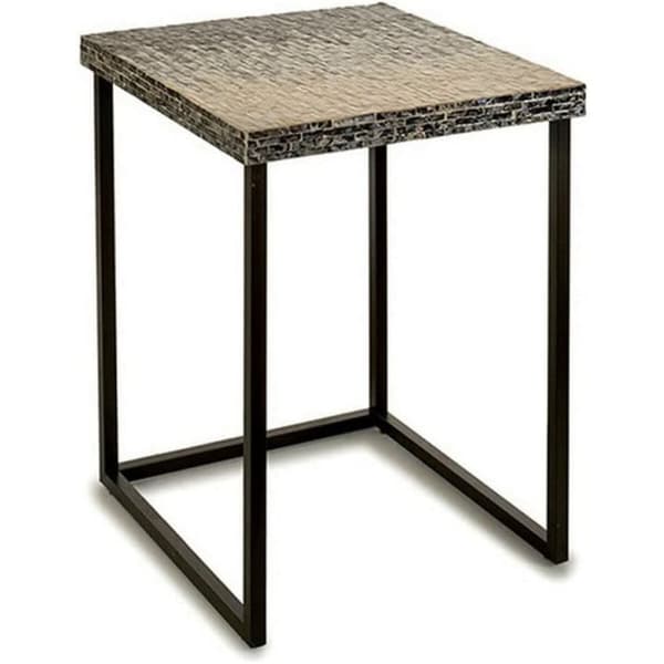 Sofabord Grå Metal Perlemor spånplade (47 x 62 x 47 cm)