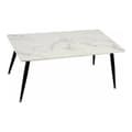 Miniatyrbillede 1 af 2: Sofabord Hvid Sort Marmor Metal Melamin Træ MDF 60 x 110 x 45 cm