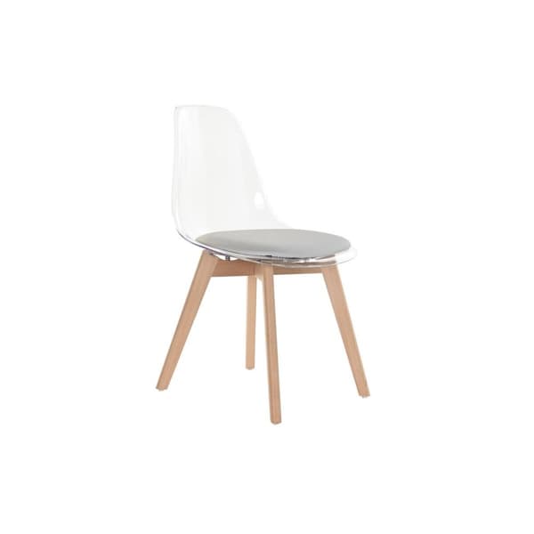 Spisebordsstol DKD Home Decor Grå Træ Polykarbonat 54 x 47 x 81 cm