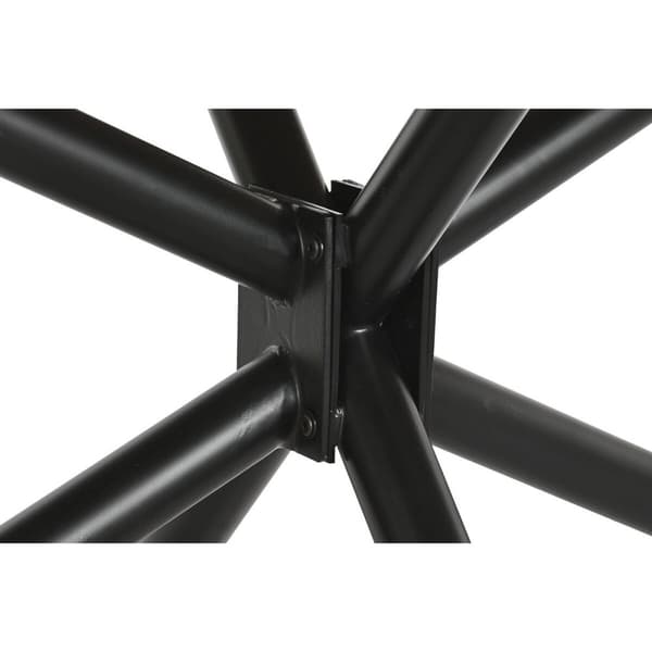 Matsalsbord DKD Home Decor Naturell Svart Metall Mangoträ 200 x 100 x 76 cm