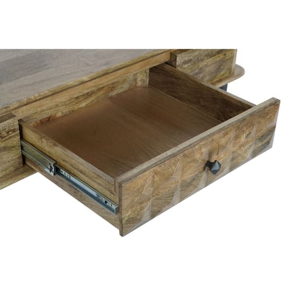 Sofabord DKD Home Decor 116 x 60 x 46 cm Metal Aluminium Mangotræ