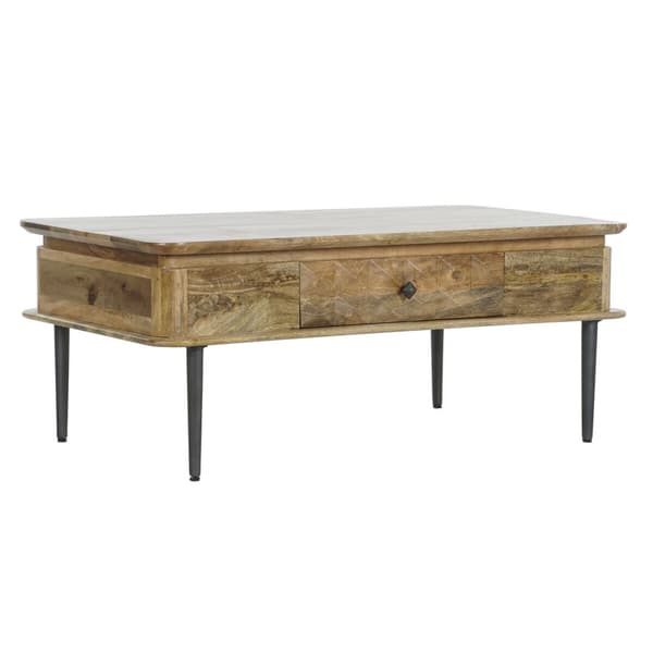 Sofabord DKD Home Decor 116 x 60 x 46 cm Metal Aluminium Mangotræ