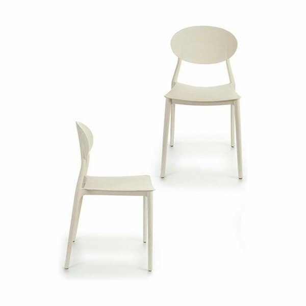Spisebordsstol Hvid Plastik 41 x 81 x 49 cm (4 enheder)