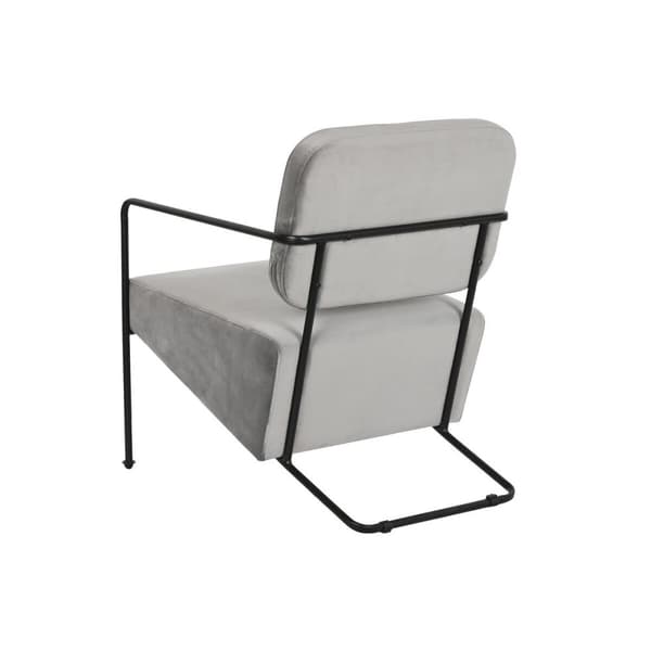 Lænestol DKD Home Decor Grå Metal 62 x 76 x 76 cm 55 x 71 x 72 cm