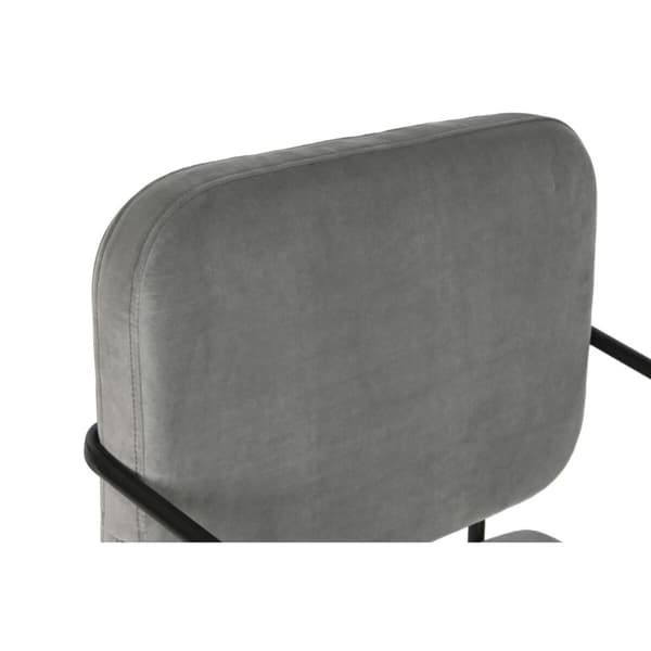 Lænestol DKD Home Decor Grå Metal 62 x 76 x 76 cm 55 x 71 x 72 cm