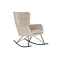 Pikkukuva 1 / 2: Keinutuoli Home ESPRIT Musta Beige Polyesteri Metalli 68 x 90 x 92 cm