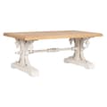 Miniatyrbillede 1 af 6: Sofabord Home ESPRIT Hvid Natur Gran Træ MDF 110 x 65 x 46 cm