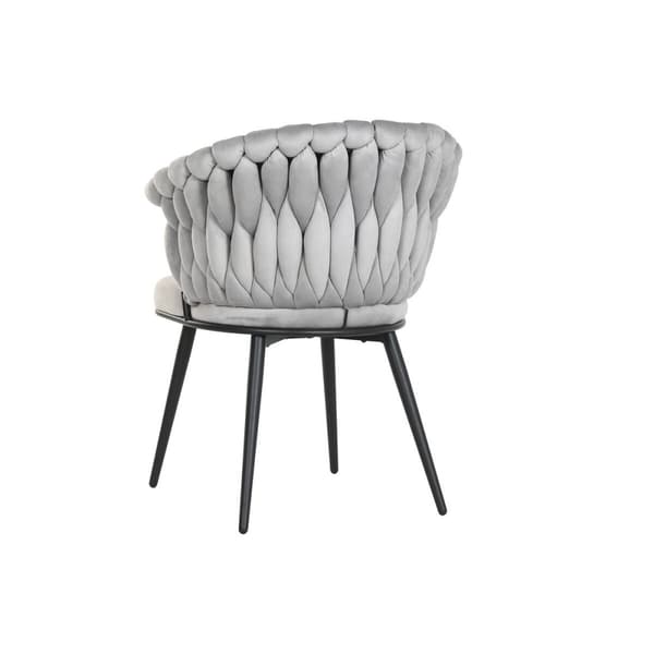 Matsalsstol Home ESPRIT Svart Grå Polyester Metall 60 x 66 x 84 cm 66 x 60 x 84 cm