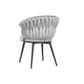 Miniatyrbild 3 av 6: Matsalsstol Home ESPRIT Svart Grå Polyester Metall 60 x 66 x 84 cm 66 x 60 x 84 cm