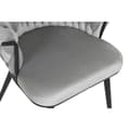 Miniatyrbild 4 av 6: Matsalsstol Home ESPRIT Svart Grå Polyester Metall 60 x 66 x 84 cm 66 x 60 x 84 cm