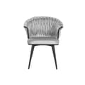 Miniatyrbild 2 av 6: Matsalsstol Home ESPRIT Svart Grå Polyester Metall 60 x 66 x 84 cm 66 x 60 x 84 cm