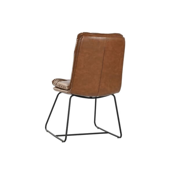 Matsalsstol Home ESPRIT Syntetiskt läder Metall 71 x 49 x 90 cm