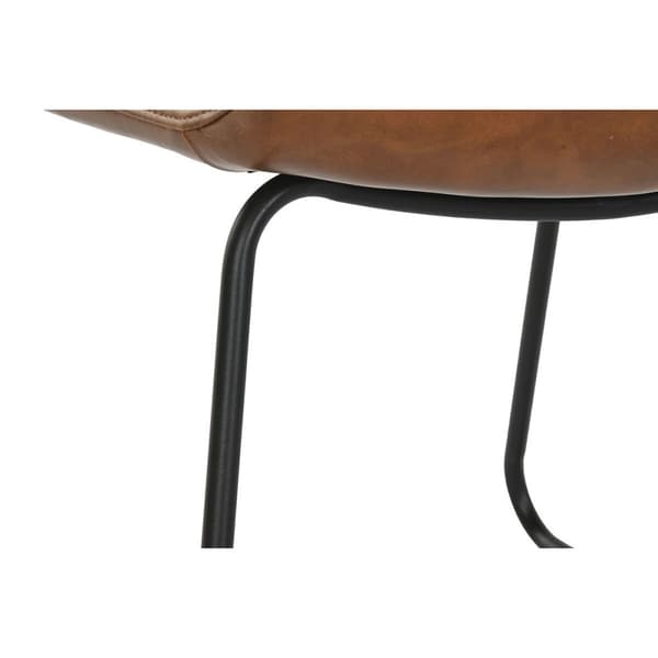 Matsalsstol Home ESPRIT Syntetiskt läder Metall 71 x 49 x 90 cm