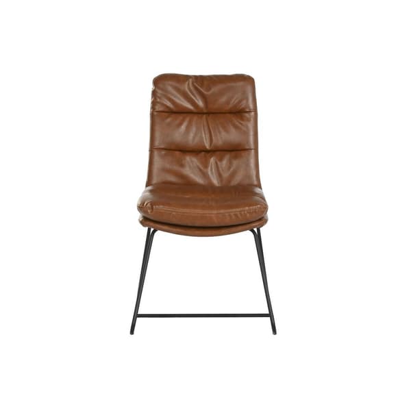 Matsalsstol Home ESPRIT Syntetiskt läder Metall 71 x 49 x 90 cm