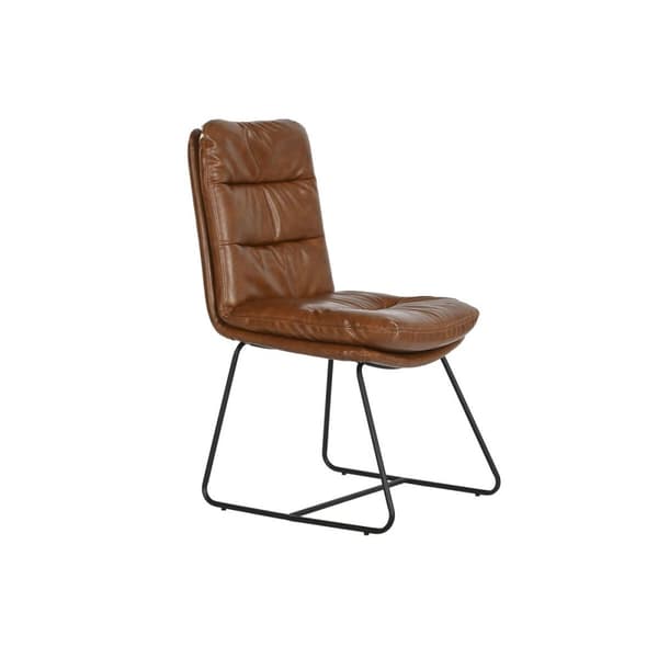Matsalsstol Home ESPRIT Syntetiskt läder Metall 71 x 49 x 90 cm
