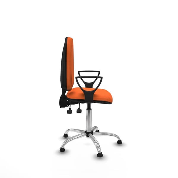 Kontorsstol Piqueras y Crespo Aýna AS bali naranja brazos fijos base cromada topes Orange