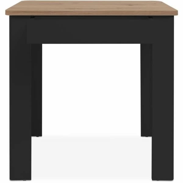 Matsalsbord Oslo Svart 80 x 77 x 80 cm Tölgy
