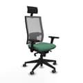 Miniatyrbillede 1 af 7: Kontorstol med hovedgærde Piqueras y Crespo 3D066G1 Smaragdgrøn