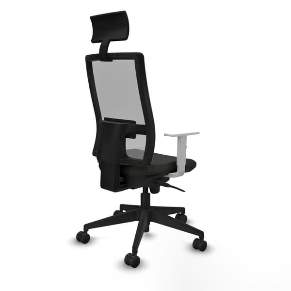Kontorstol med hovedgærde Piqueras y Crespo 4B066N1 Sort