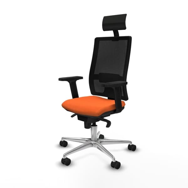 Kontorstol med hovedgærde Piqueras y Crespo 2D086N1 Orange
