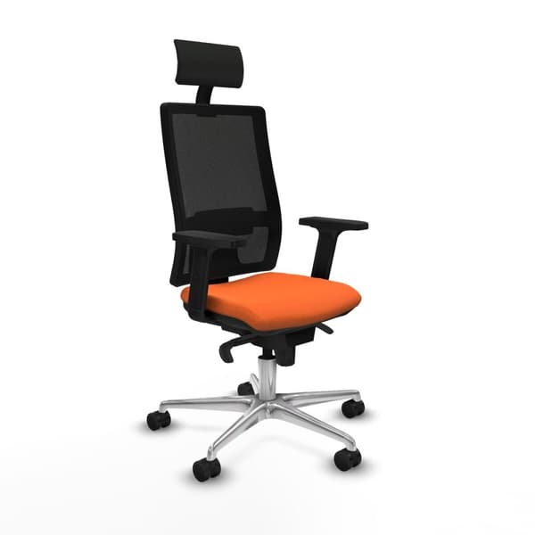 Kontorstol med hovedgærde Piqueras y Crespo 2D086N1 Orange