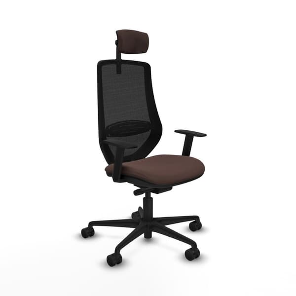 Kontorstol Piqueras y Crespo D036N2W Sort Mørkebrun