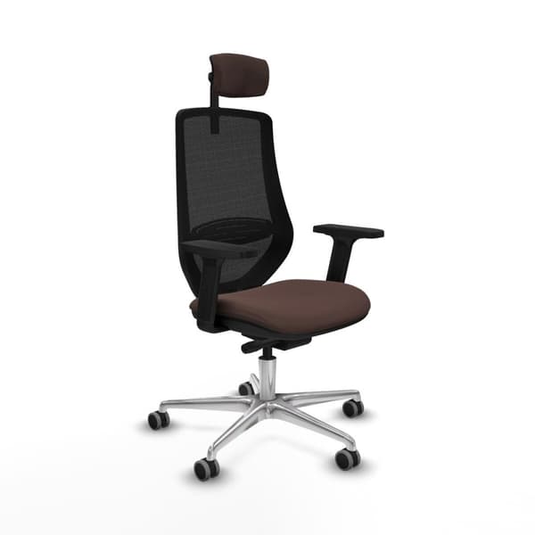 Kontorstol Piqueras y Crespo D086G2W Svart Mørkebrunt