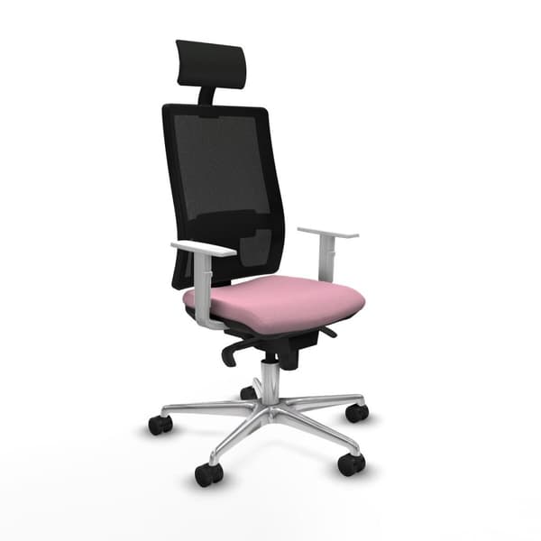 Kontorstol med hovedgærde Piqueras y Crespo 4B086N1 Pink
