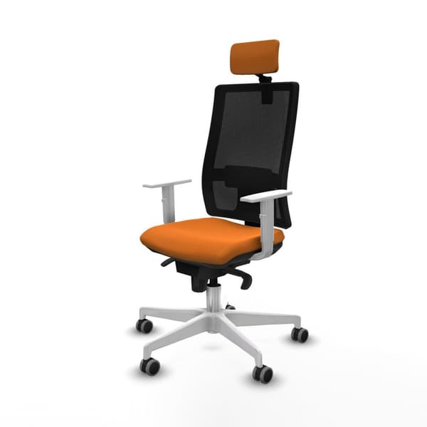 Kontorstol med hovedgærde Piqueras y Crespo 4B026G2 Orange