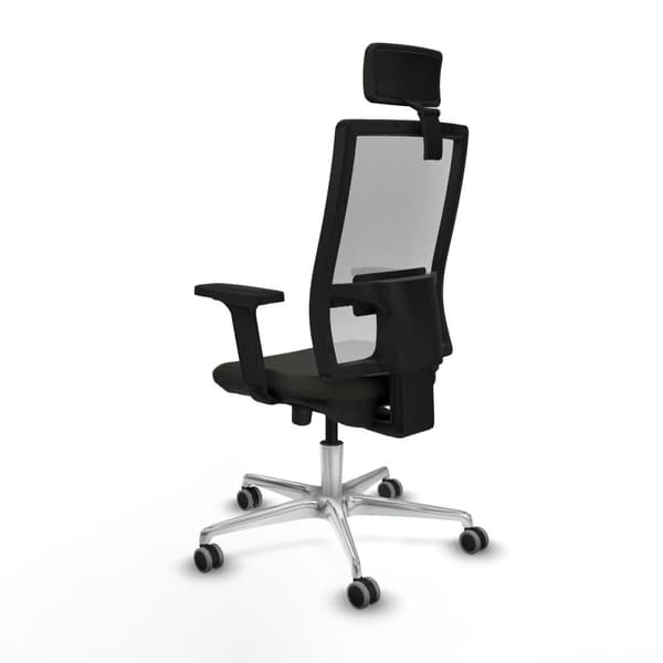 Kontorstol med hovedgærde Horna Traslack Piqueras y Crespo 2D086G2 Sort