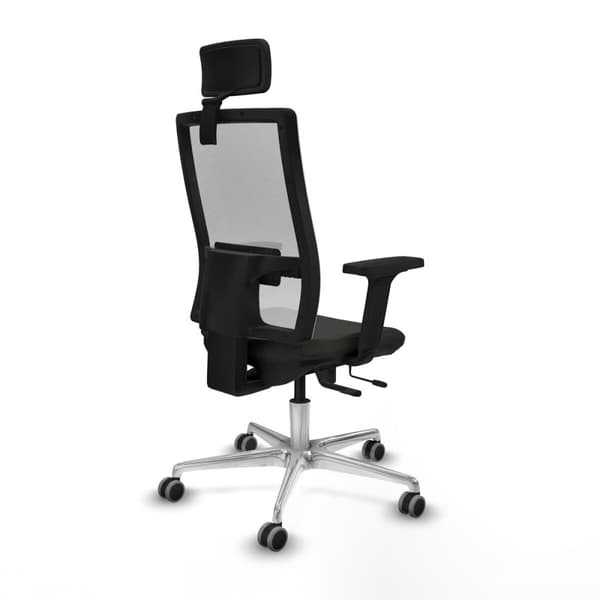 Kontorstol med hovedgærde Horna Traslack Piqueras y Crespo 2D086G2 Sort