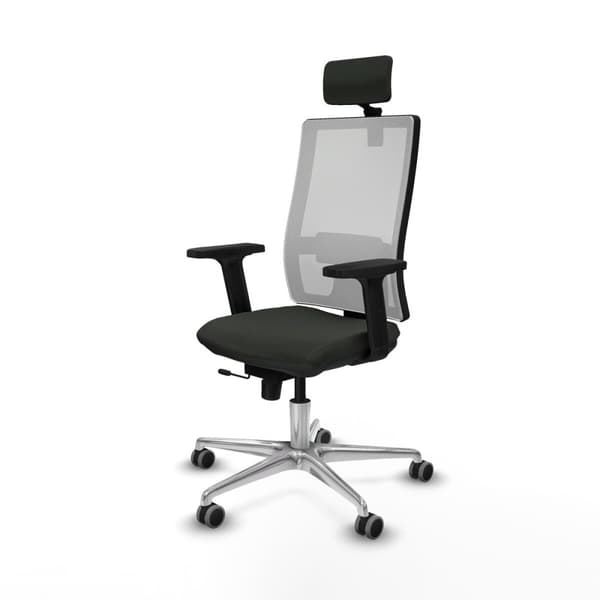 Kontorstol med hovedgærde Horna Traslack Piqueras y Crespo 2D086G2 Sort