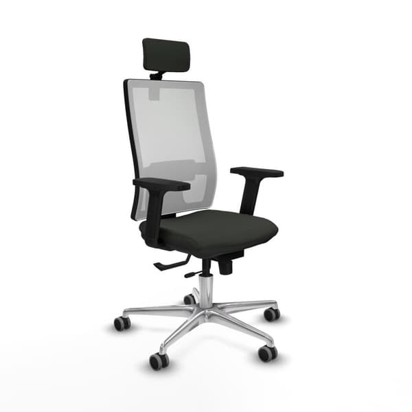 Kontorstol med hovedgærde Horna Traslack Piqueras y Crespo 2D086G2 Sort