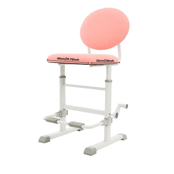Ryggstöd Skrivbordsstol, Ergonomisk Design, Justerbar Höjd,Rosa