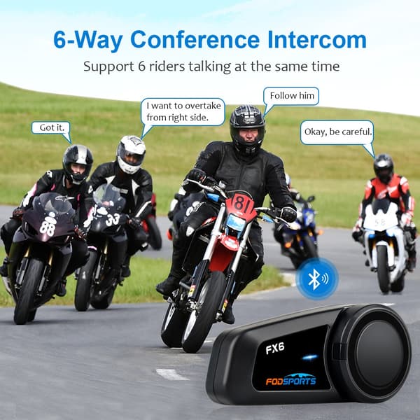 Moottoripyöräkypärän Bluetooth Intercom, 1000m kantama, BT 50