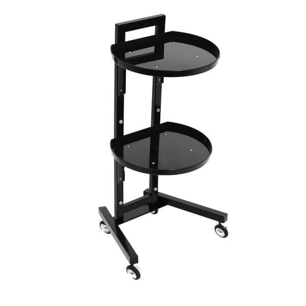 Salongsvagn, Modern Design, 2 Våningar med Hjul,svart