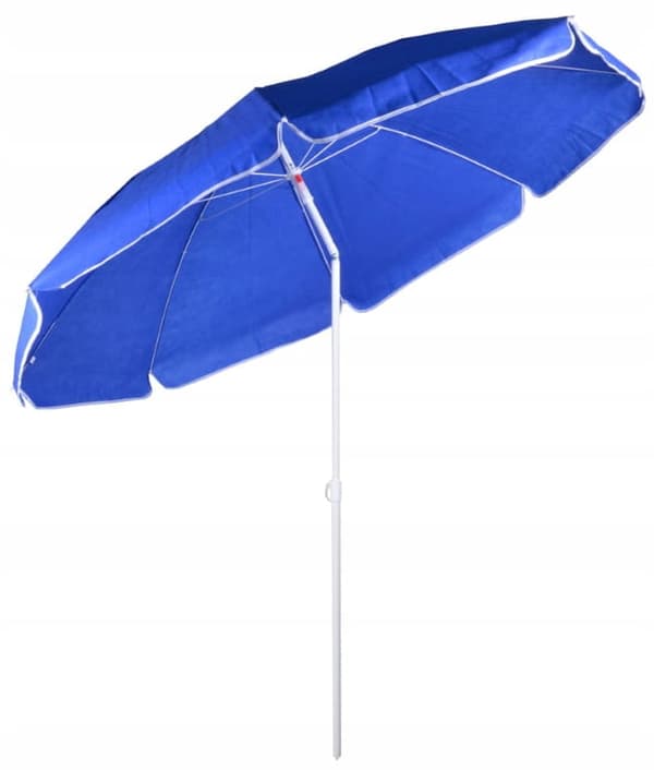 Strandparasol til haven 180 cm blå